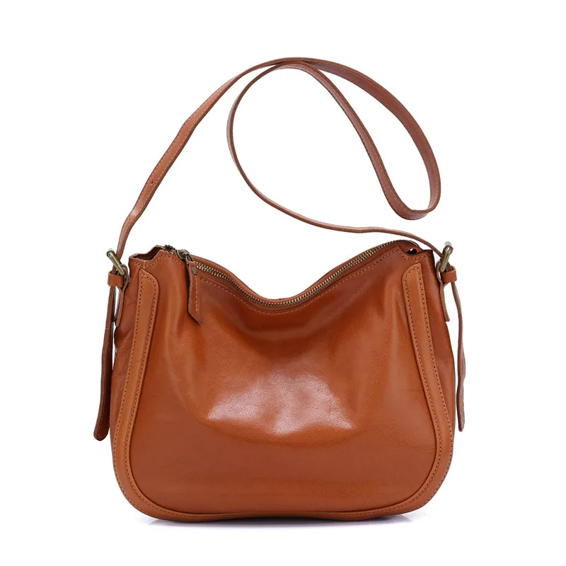 American Style Vegetable Tanned Cowhide Tote Bags For Women Messenger Bag Shoulder Crossbody Female Bag Simple Luxury Handbag