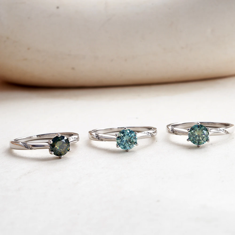 JoyceJelly S925 Ring With 1CT D Color Moissanite Diamond Female Classical Sterling Silver 925 Jewelry For Wedding Engagement