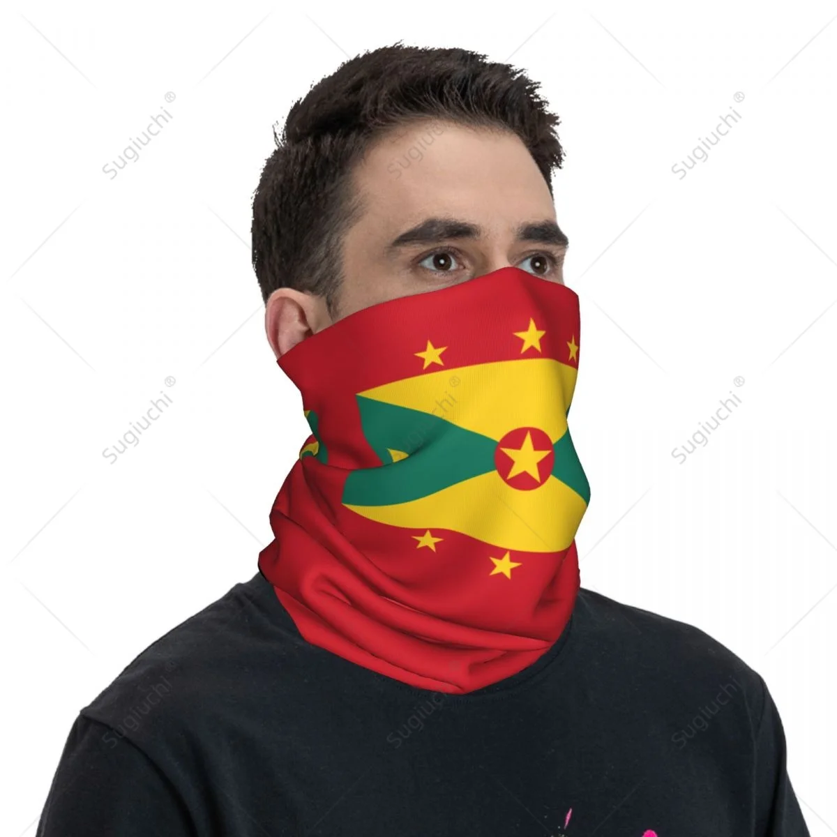 Unisex Grenada Flag Neckerchief Scarf Neck Face Mask Scarves Neck Warmer Seamless Bandana Headwear Cycling Hiking