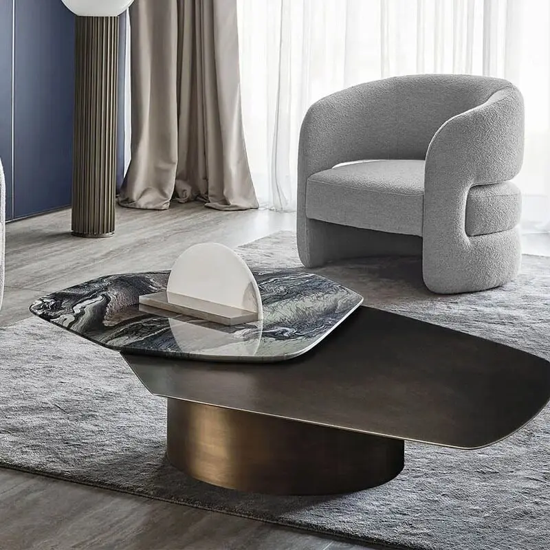 Italian Luxury Coffee Table Modern Living Room Nordic Designer Simple Clear Side Table Minimalist Unique Meubles Home Furniture