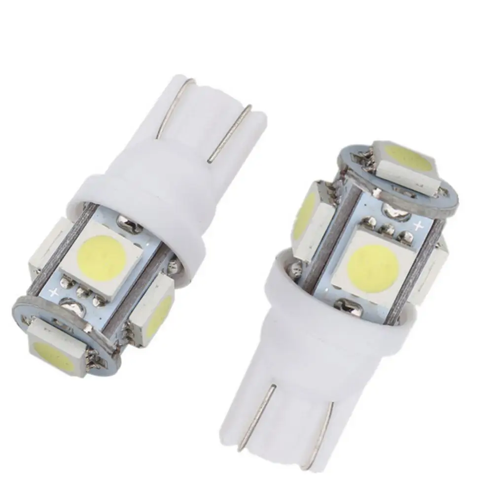 Big Promotion T10 W5W 168 194 Led Light Amber White 5050 SMD 5 LED Car Auto Side Wedge Tail Lights Headlight Lamp Bulb DC12V