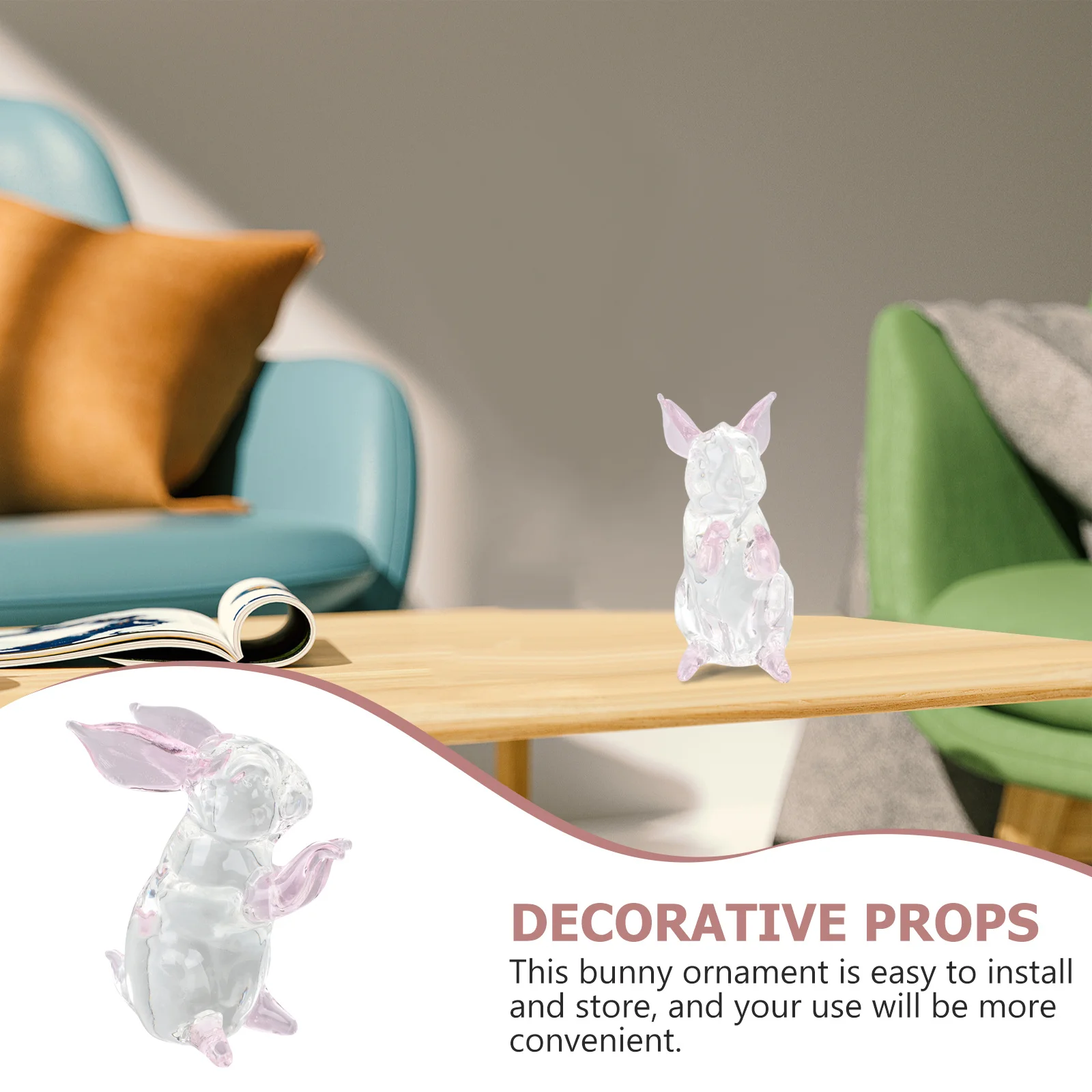 

Gold Plated Crystal Bunny Decorative Sculpture Elegant Home Decor Romantic Wedding Scene Desktop Ornament Adorable Animal Statue