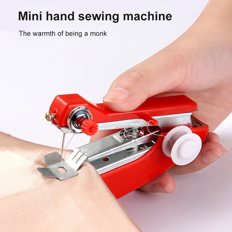 1PC Mini Sewing Machines Needlework Cordless Hand-Held Clothes Useful Portable Sewing Machines DIY Apparel Sewing Fabric Tool