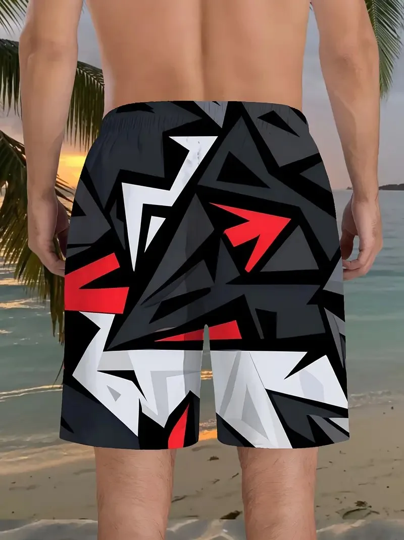 The new men's shorts for summer 2025 are casual sporty soft comfortable and breathable with 3D pattern printing