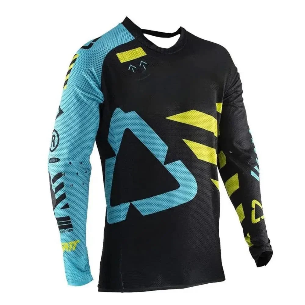 Camiseta de Ciclismo de Montaña MTB Downhill 2027, Camiseta de Carreras de Manga Larga de Secado Rápido para Hombre, Jersey de Motocross Todoterreno para Motocicleta