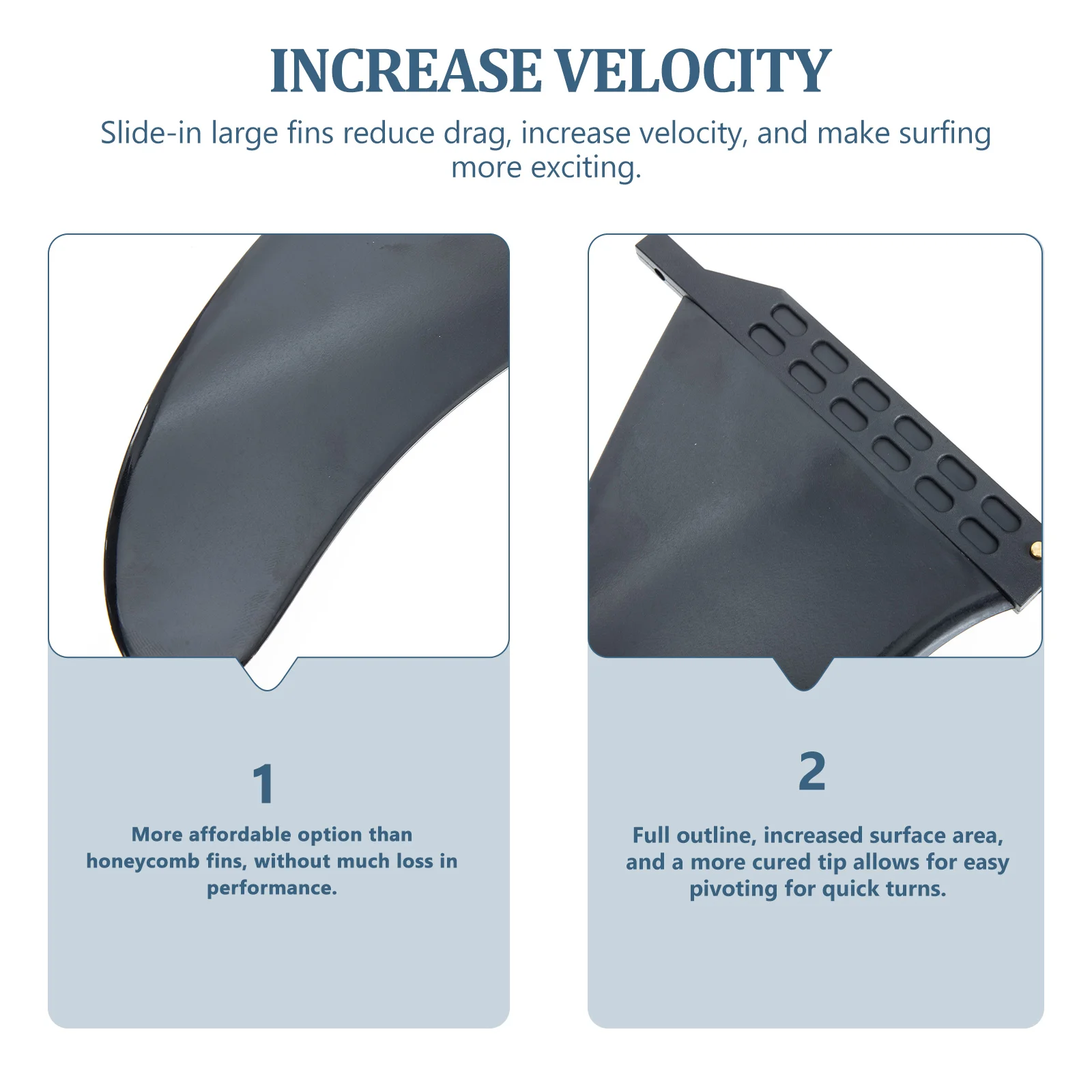 Surfboard Fin Rubber Tail Rudder Medium Template Balanced Performance Detachable Fins Paddleboard Accessories
