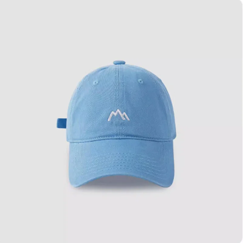 Adjustable Four Seasons Outdoor High Quality Cotton Light Blue Sports Cap Unisex Embroidery Vintage Custom Logo Baseball Caps