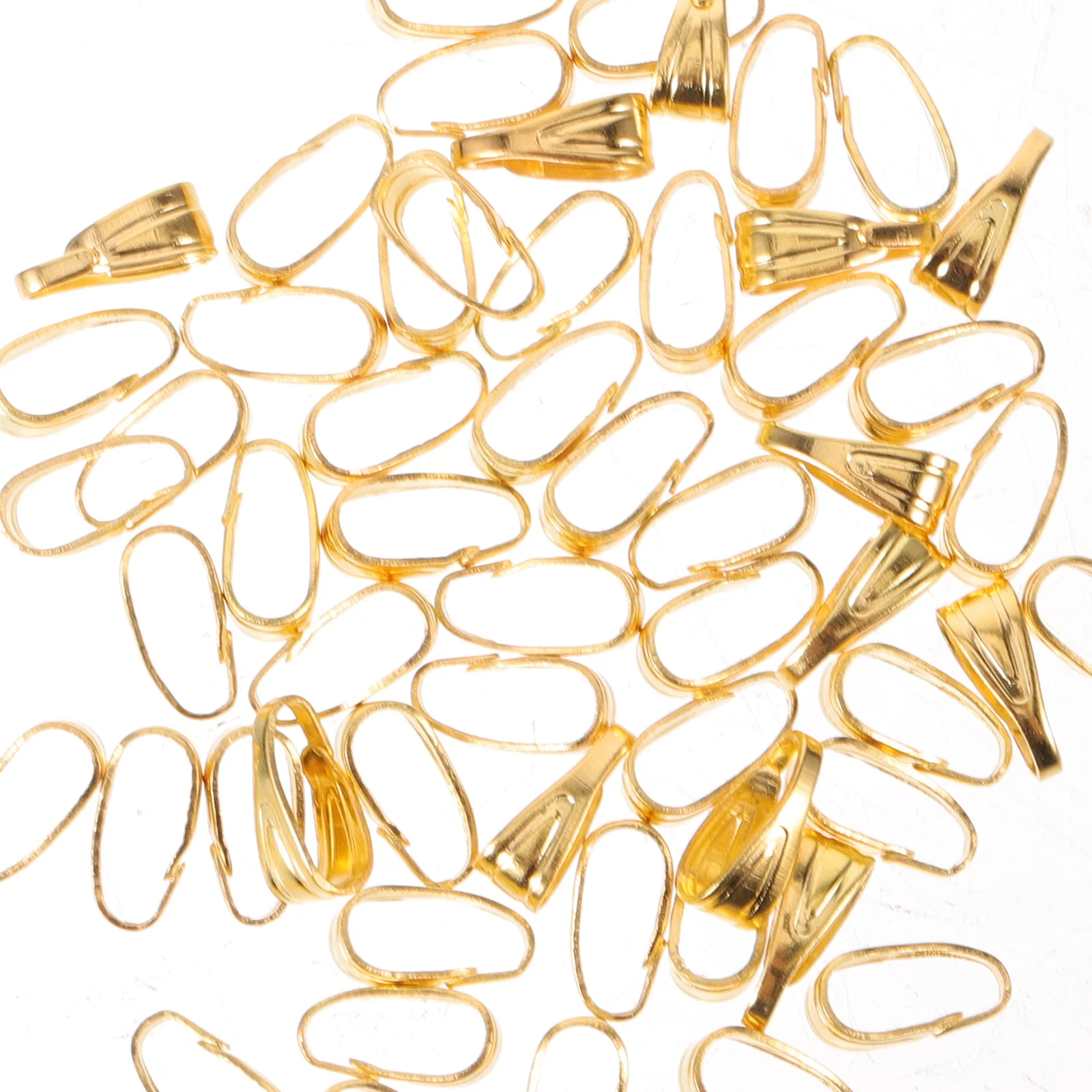 

200Pcs Pinch Bail Pendant Clasps Jewelry Making Connectors Necklace Charms Links Creative DIY Decorative Buckles