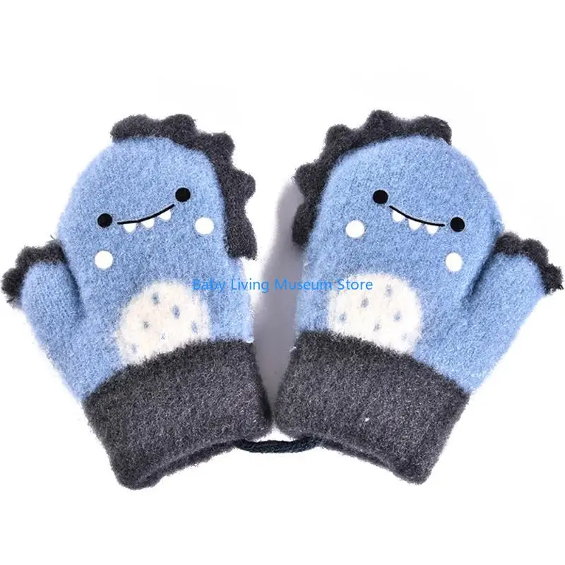 

P31C Kids Winter вязаная перчатка с милой шерстяной новорожденной рукавицы снежники сражаются с рукавицами