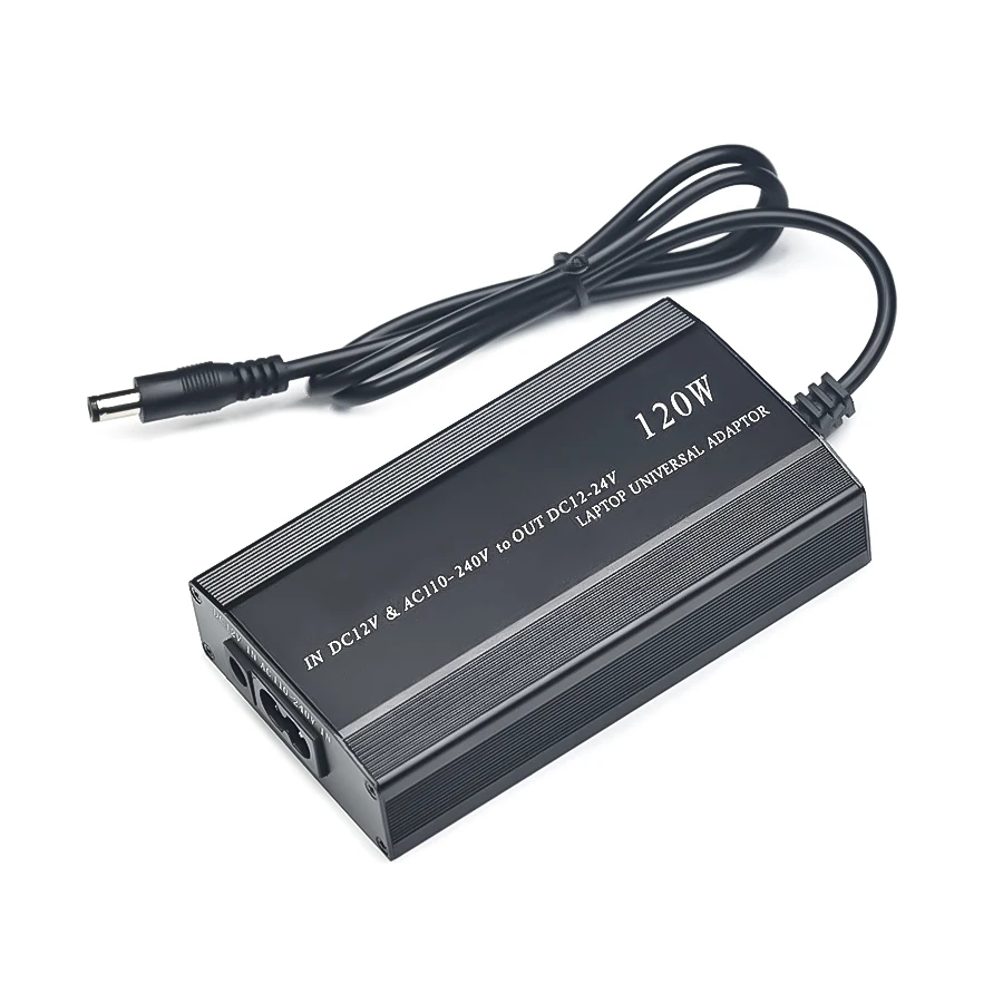 Ajustável 120w 220v 110v a 12v 15v 16v 18v 19v 20v 22v 24v carregador de carro universal ac dc fonte adaptador de alimentação usb notebook