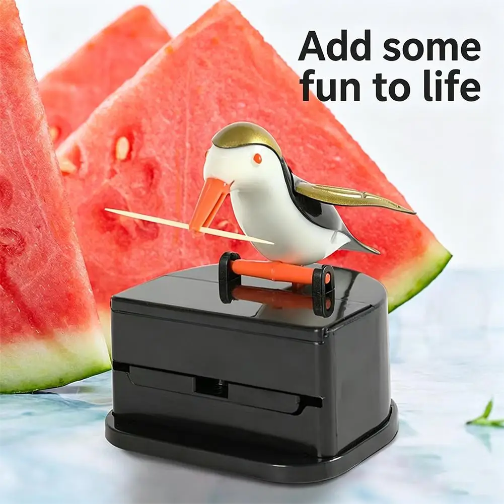 1PC Cartoon Hummingbird Toothpick Container Automatic ABS Toothpick Dispenser Holder Box Home Decoration Kitchen Accessories