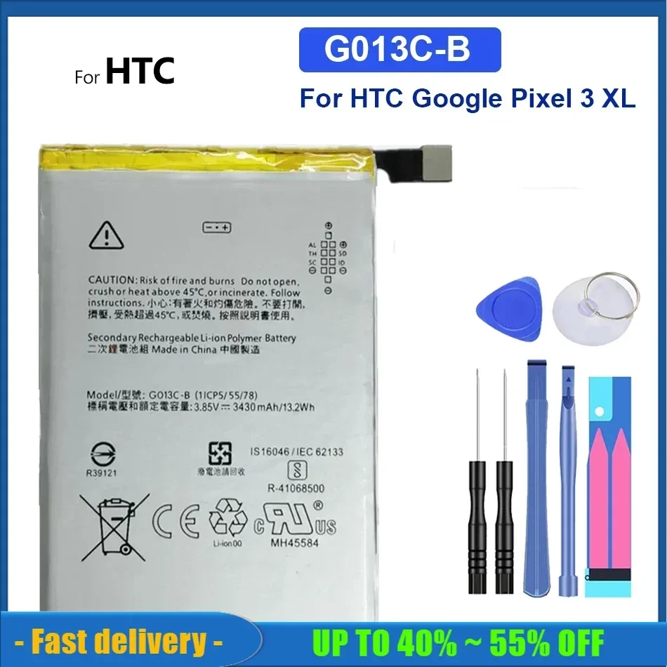 

G013C-B 3430 мАч запасной аккумулятор высокого качества для HTC Google Pixel 3 XL 3XL Pixel3 Smartphon