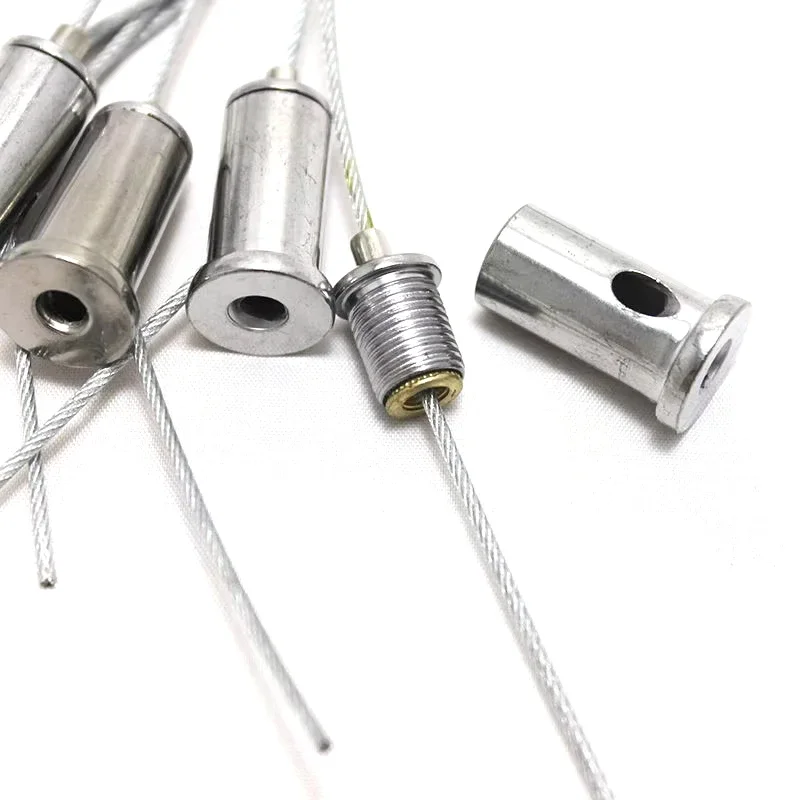 Hanging Wire Fitting for Steel Cable, Parafuso Fixo, Lifting Stainless Steel Rope, Usado sem Teto, 4 Packs
