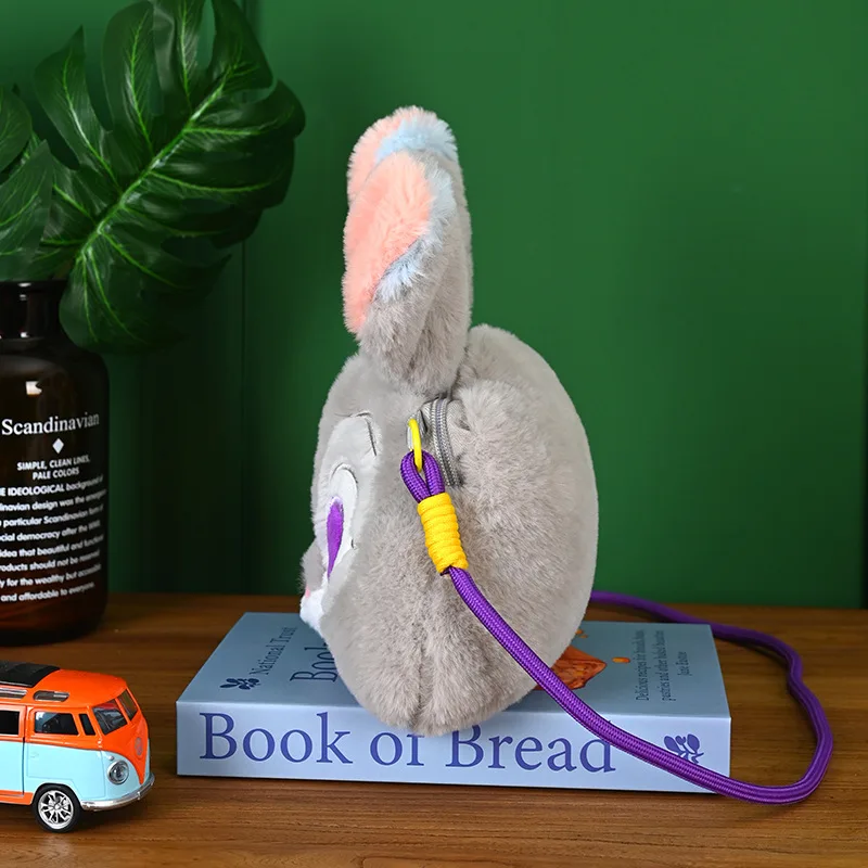 25cm disney cartoon zootopia judy nick macio pelúcia bolsa de ombro kawaii boneca moeda bolsa alça de ombro destacável presentes do feriado