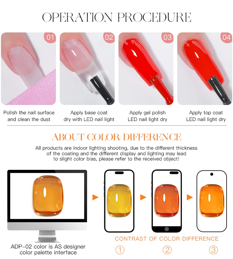 AS 15 ml durchscheinender bernsteinfarbener Gel-Nagellack, braune Farbe, Lackgel, langlebig, semi-permanent, Schildpattnägel, Vernis – Detail 8
