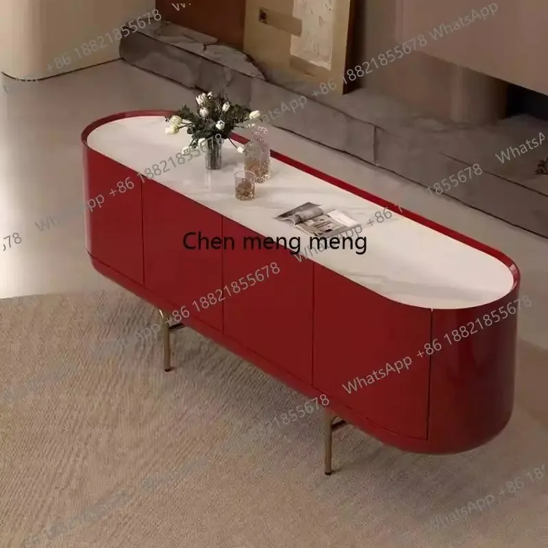 

F5822 Narrow Cozy Living Room Cabinets Classic Long French Decoration Living Room Cabinets Luxury Meuble Rangements Furniture H