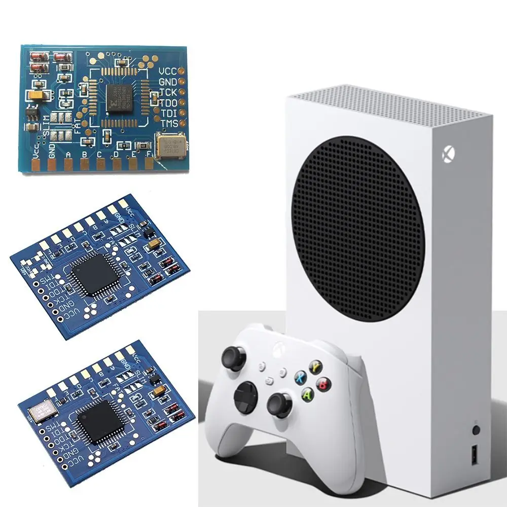 1 قطعة PVC مصفوفة V1 كورونا بلورات IC رقاقة ل XBOX 360 المضيف ذاتية الصنع نبض صغير Ic اللوحة الزرقاء مع مذبذب الكريستال