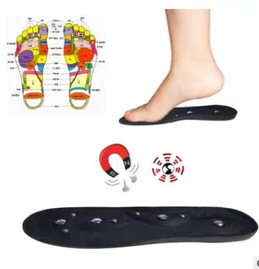 Foot massage magnetic insole health care insole magnetic arch pad PU magnetic health care, foot massager size optional