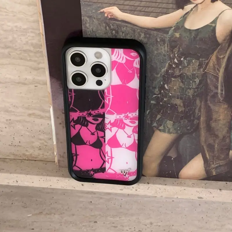 Coque de téléphone à fleurs sauvages 3D pour fille, étui pour iPhone 16 15 14 13 12 Pro Max Plus 16pro 15pro WF, housse de maillot de bain cerf de noël, nouvelle collection