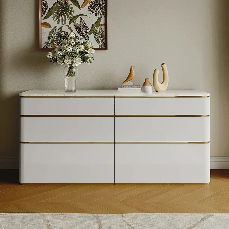 

newLight luxury bedroom cream wind bedside storage cabinet modern simple living room storage porch chest