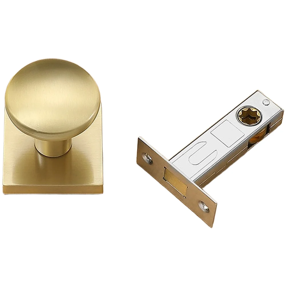 For Minimalist Bedroom Bronze Minimalist Door Lock Single Sided Door Handle Protection Smooth Locking Mechanism