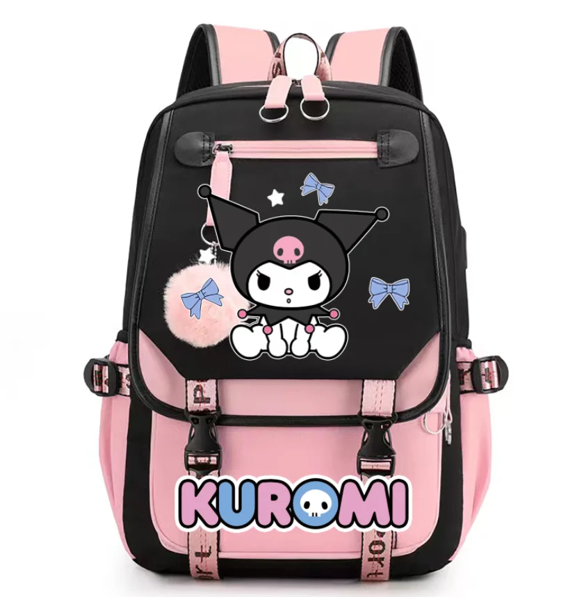 

Kuromi Backpack Anime Cosplay Unisex Students School Bag Cartoon Bookbag Laptop Travel Rucksack Outdoor Bag
