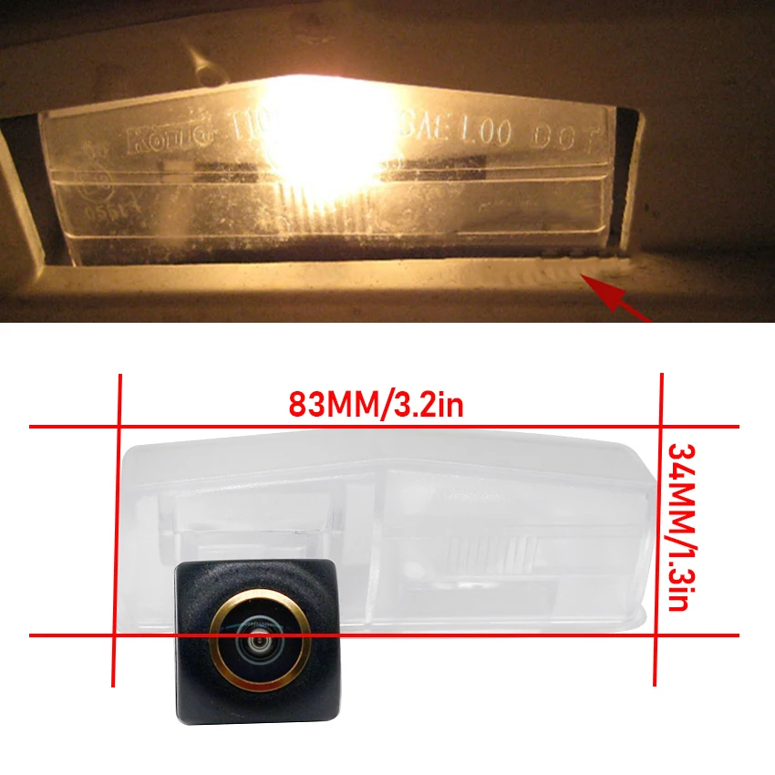 

Камера заднего вида для Scion TC ANT10 2004-2010 с золотистой линзой, ночным видением и функцией камеры номерного знака