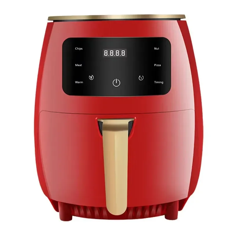 CBT 220V 1400W 6L Air Fryer European British Air Fryer Household Multi-function Smart Electric Fryer Digital Display Touch