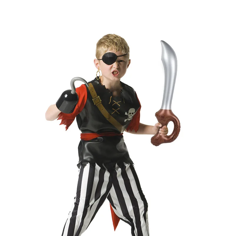 10PCS  Inflatable Pirate Knife Inflatable Sword Inflatable Toy Knife Stage Props Game Road Skull Knife