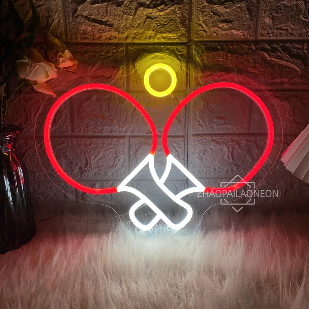 Ping Pong Game LED Neon Sign Gym Game Room Decor Neon Lights USB Gaming Ball Room Club Decoration Business Signboard