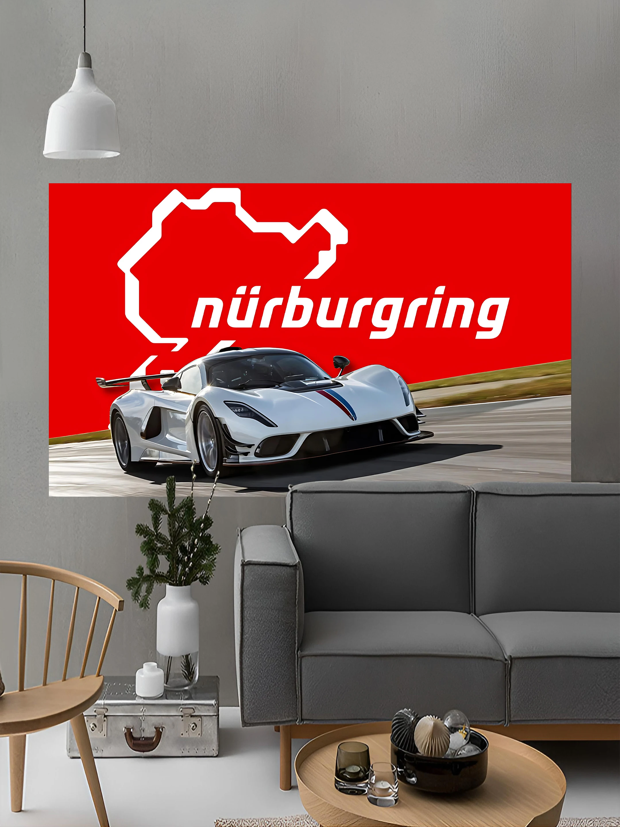 2X3Fts 3X5Fts Nurburgrings Flag Polyester Printed Racing Car Banner For Decor Bedroom Decoration Out Door Decor