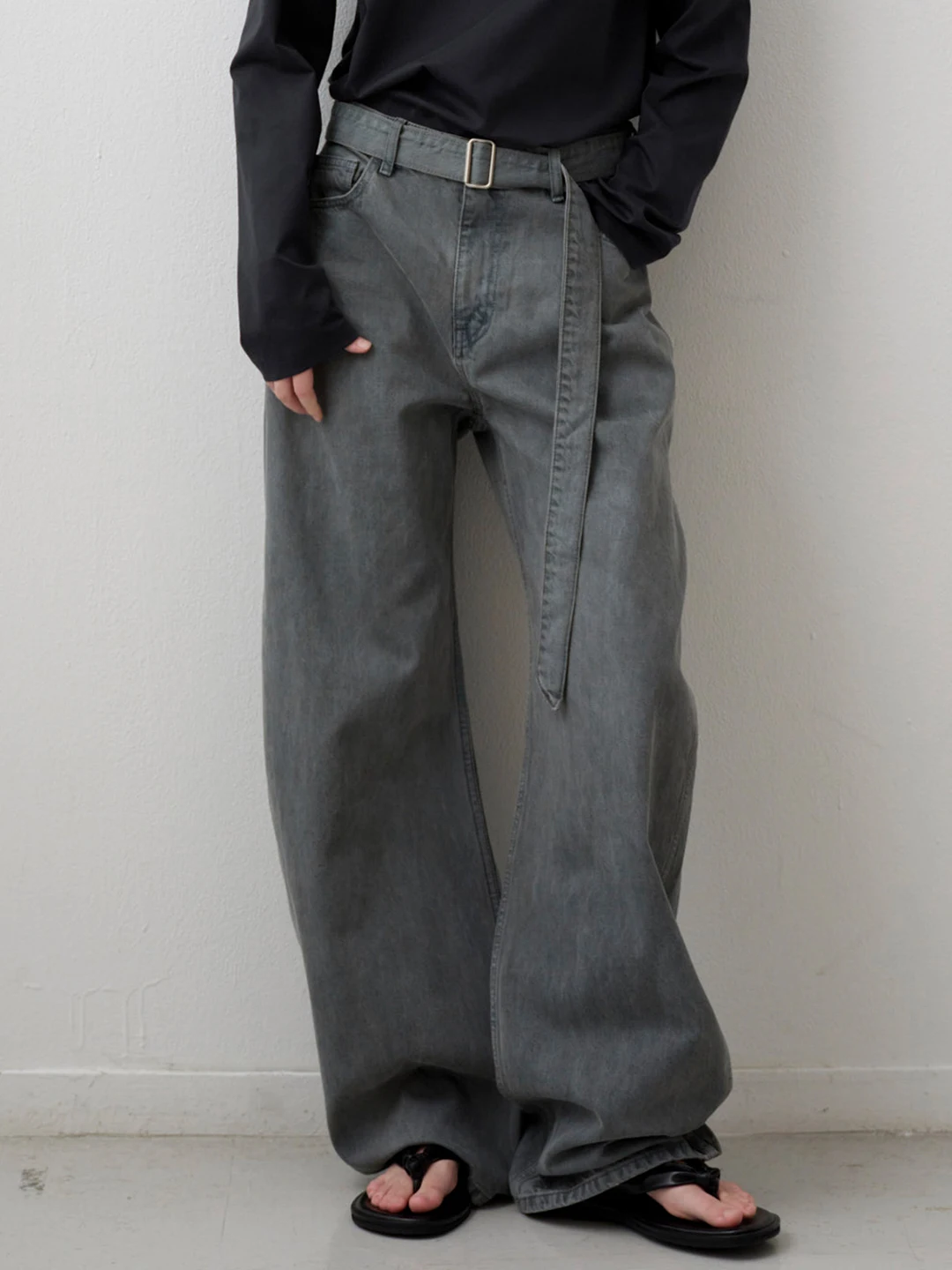 Jeans Frauen 2026 Frühjahr Neue Hohe Taille Abnehmen Abnehmbarer Bund Gerade Hosen Streetwear Frauen