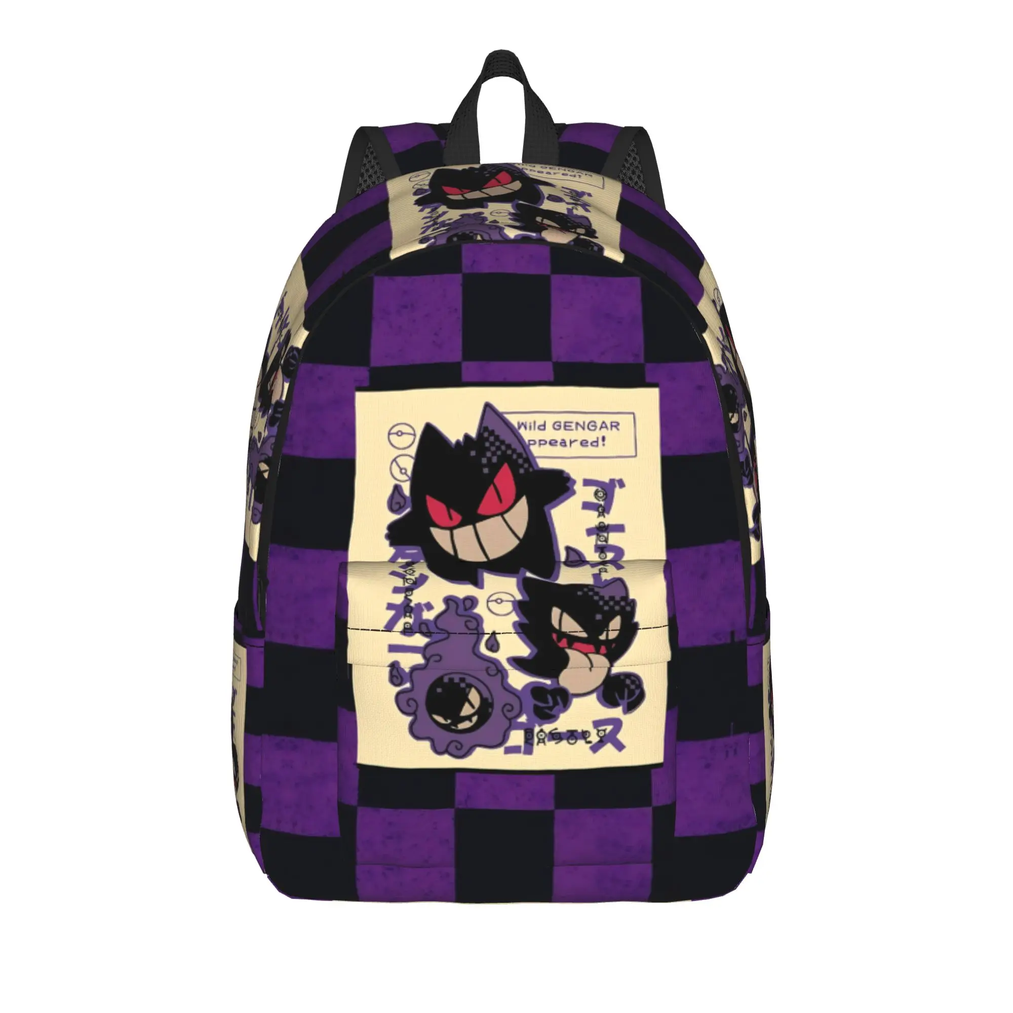 Fashion Pokemon Halloween Gengar Backpack  Mochilas High Street Office Work Sturdy Shoulder Rucksack