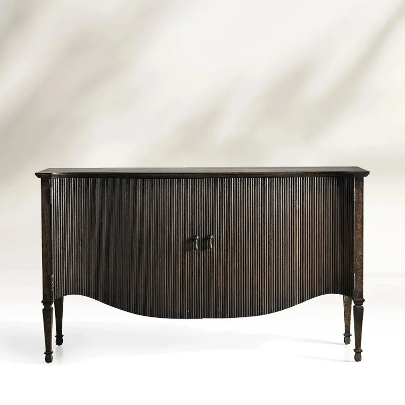 American-style Solid Wood Tableware Cabinet High-end and Luxurious Sideboard Storage Cabinet