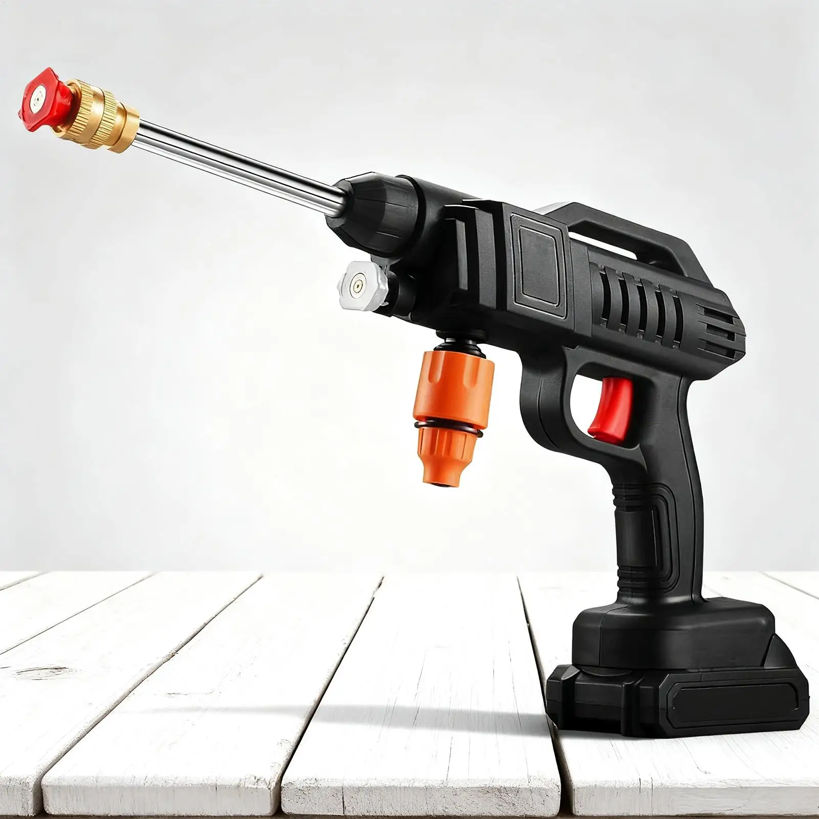 

Беспроводная мойка высокого давления, уличный очиститель, перезаряжаемая автомобильная мойка высокого давления со шлангом 16,4 фута для автомобиля, дома, сада, улицы