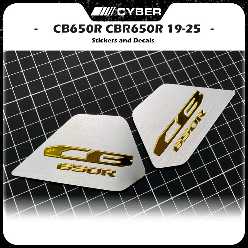 For Honda CB650R CBR650R 2019-2025 - Stainless Steel Frame Trim with Included R,CB650R Emblem Decals