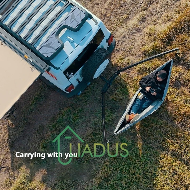 سيارة وصلة أرجوحة وصلة مربعة المحمولة التخييم على الطرق الوعرة مركبة سوينغ الباب الخلفي مقطورة هوك في الهواء الطلق مقاومة للأشعة فوق البنفسجية الثقيلة