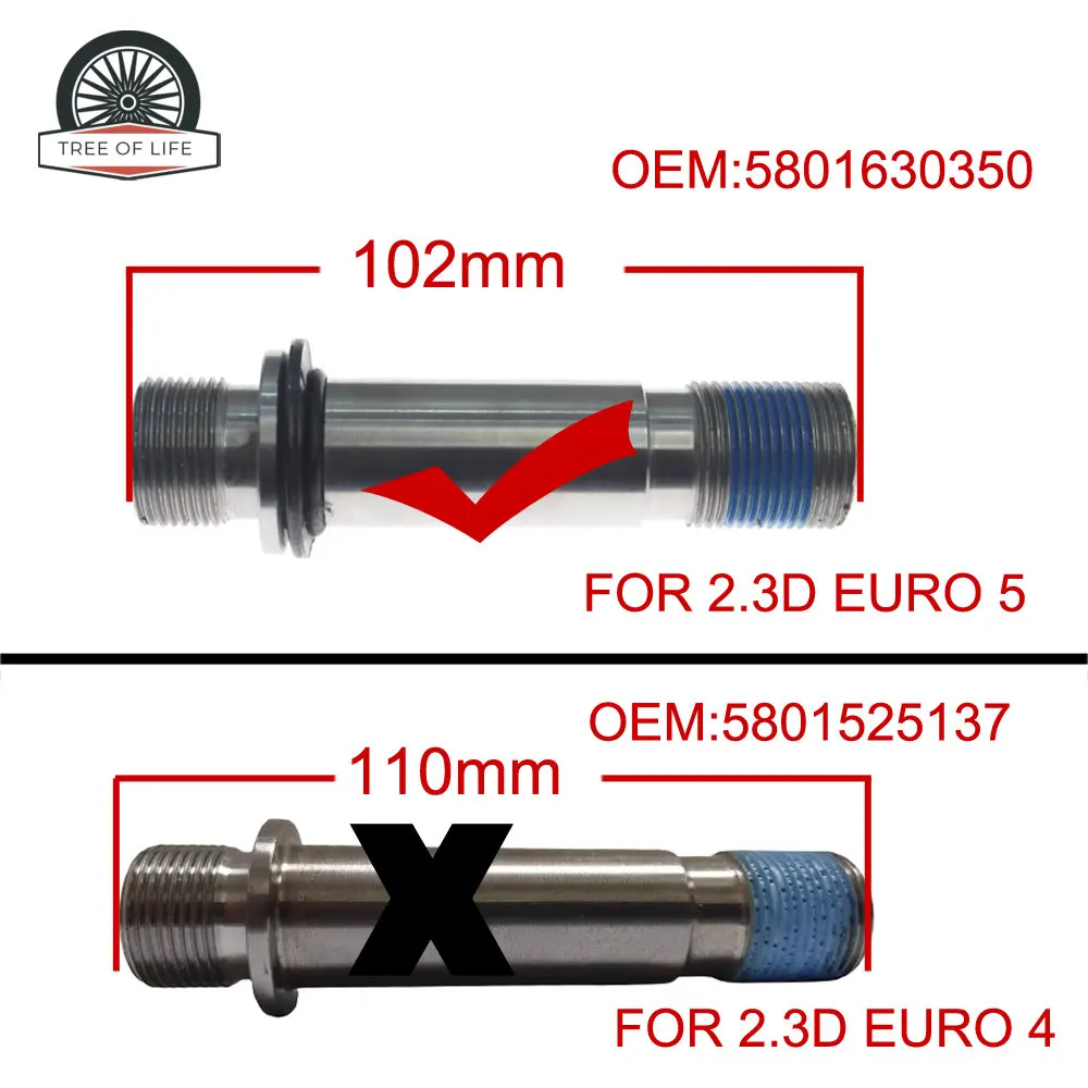 

102MM Engine Oil Cooler Filter Connection Pin 5801630350 For Fiat Ducato 2.3D 130 160 Multijet EURO 5 2014 2015 2016 2017