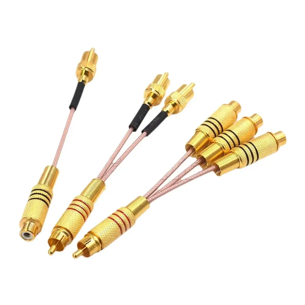 RCA to RCA Lotus male to female connection cable RCA one to two / one to three AV video amplifier audio extension cable