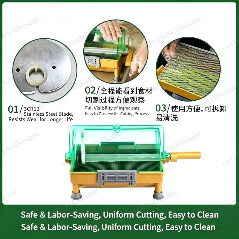 Multifunctional Commercial Manual Vegetable Cutter, Slicer for Chili, Scallion, Bird's Eye Chili, Home Restaurant Catering Use