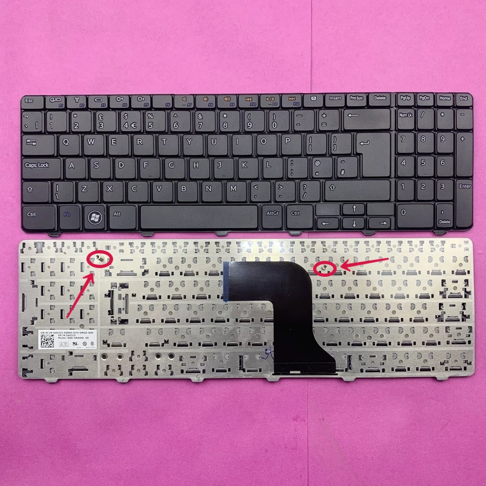 

UK Laptop Keyboard For DELL INSPIRON N5010 15R N5010D M5010 M501R Series DPN 0403J3 UK Layout