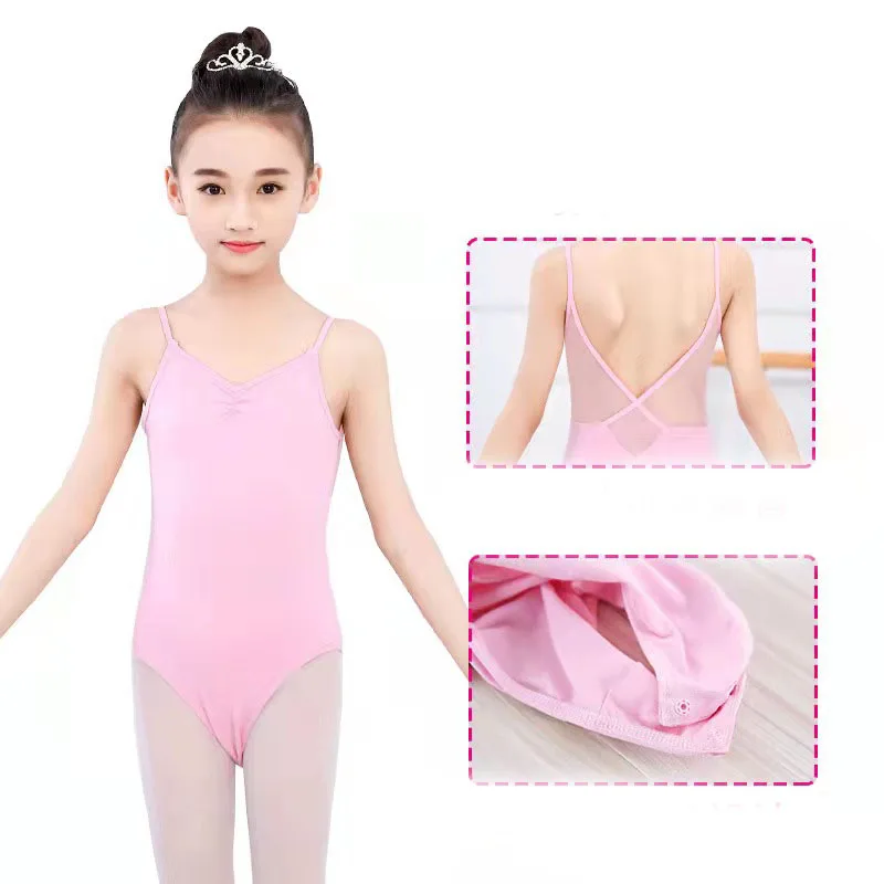 Purple Childen Ballet Tutu Dress Swimsuit for Dancing Spaghetti Strap Criss Cross Ballet Dance Leotard for Girls Kids Bodysuit