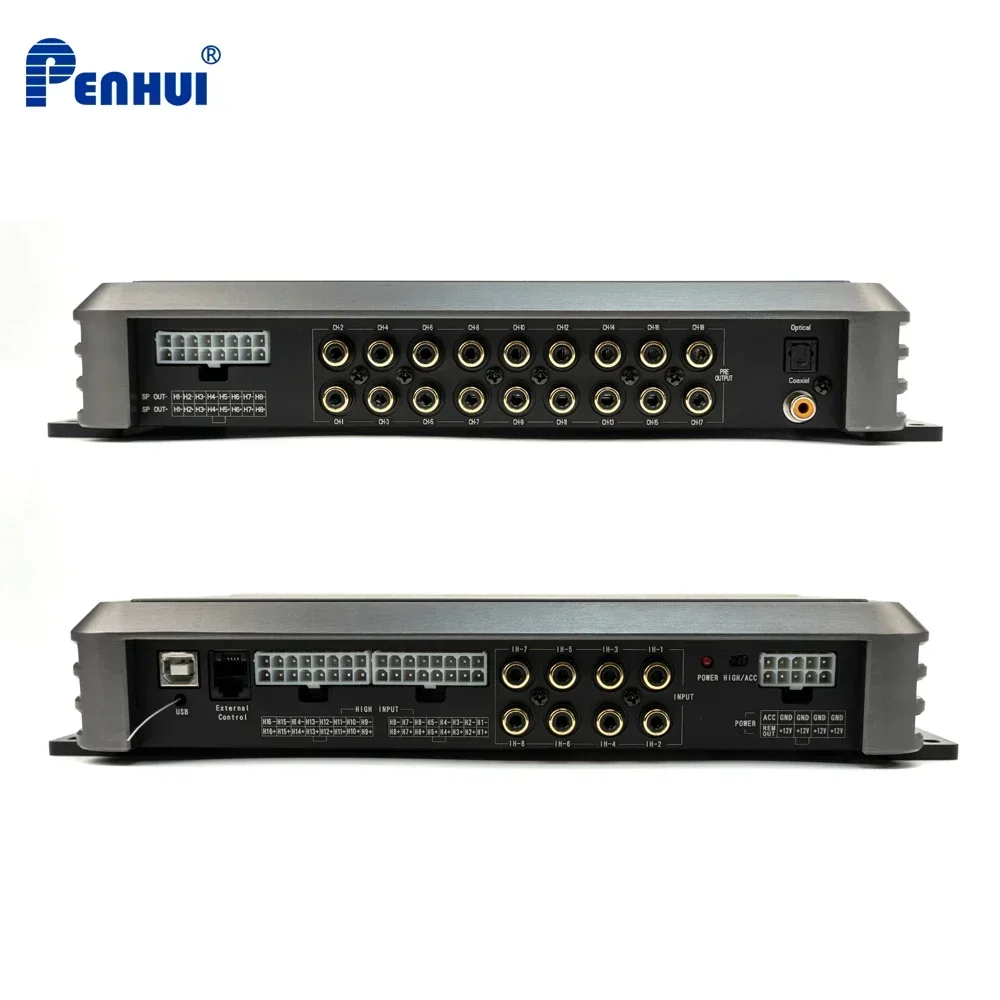 18CH Car DSP with 8CH Amplifier TDA-7850 (AB Class) 64W X 8CH Audio Upgrading  Double DSP Processor