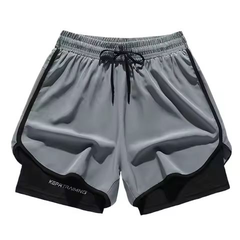 Men Running Shorts 2 In 1 Double-deck Sport Shorts Sportswear Gym Fitness Short Pants Training Jogging Bottom Men's Clothing