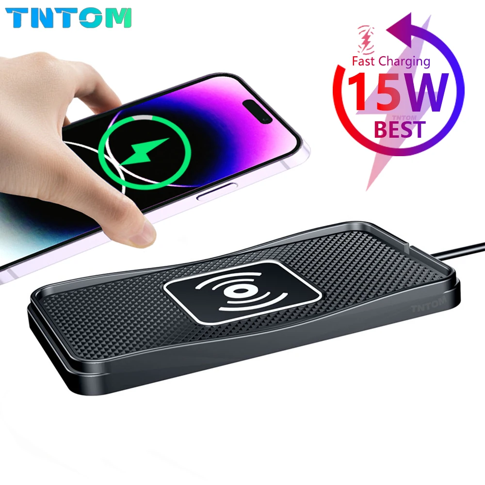 15W Wireless Charger Car Charger Wireless Charging Dock Pad For iPhone 14 13 12 11 Pro Max 8 Samsung S9 Fast Phone Car Chargers