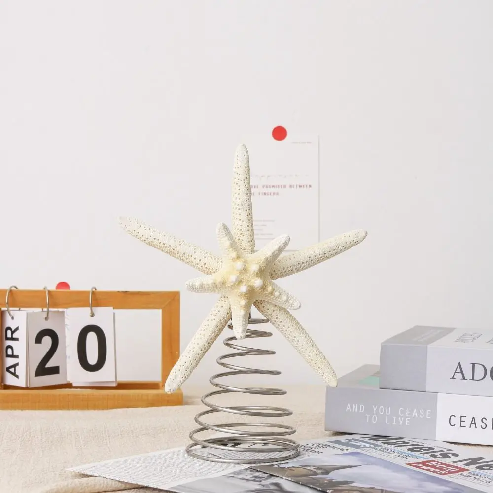Iron Festive Starfish Decor Collectible Display Star Treetop Decorations Classic Design Handmad Starfish Treetop Ornament