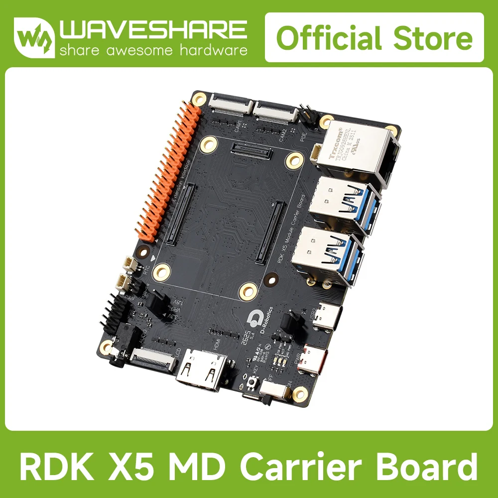 Official D-Robotics RDK X5 MD Carrier Board For RDK X5 Module, Suitable For All Variants Of RDK X5 MD Module