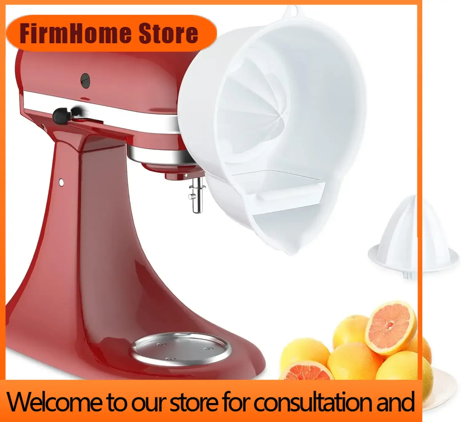 FirmHome StoreFor Kitchenaid Stand Mixer Citrus Juicer Attachment Accessories Juicer Attachment With 2 Size Reamer