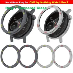 Metal Bezel Ring For CMF Watch Pro 2 Protector Watch Case Strap Cover For CMF by Nothing Watch Pro2 Shell + Tempered Glass Film