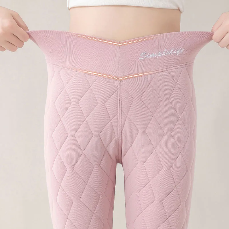 Winter Thicken Plus Velvet Leggings for Women High-Waist Outside Wear Extra Thick Warm Leggings Comfortable Soft Thermal Pants